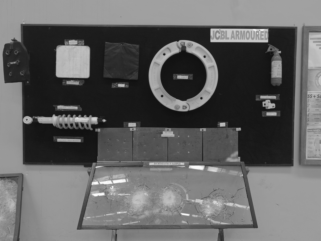 Ballistic protection components and test glass
