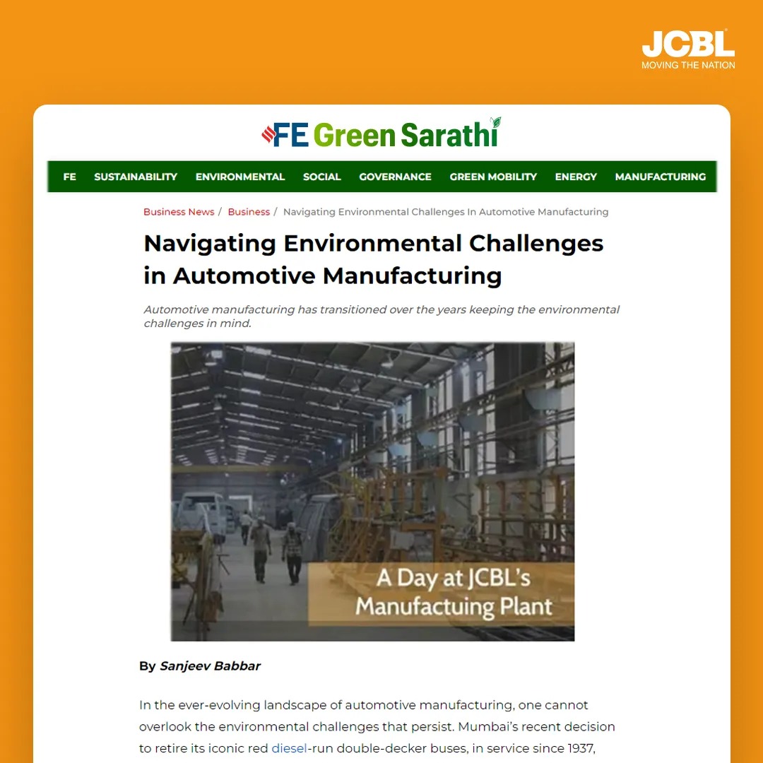 Navigating Environmental Challenges in Manufacturing, Financial Express, October 2023