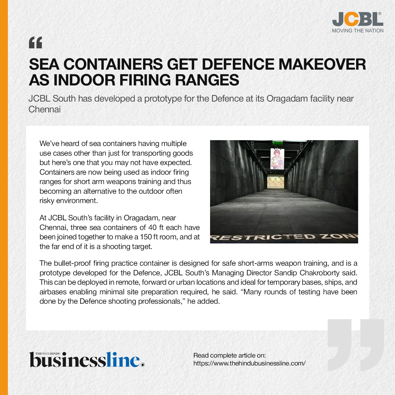 Sea containers get defence makeover as indoor firing ranges